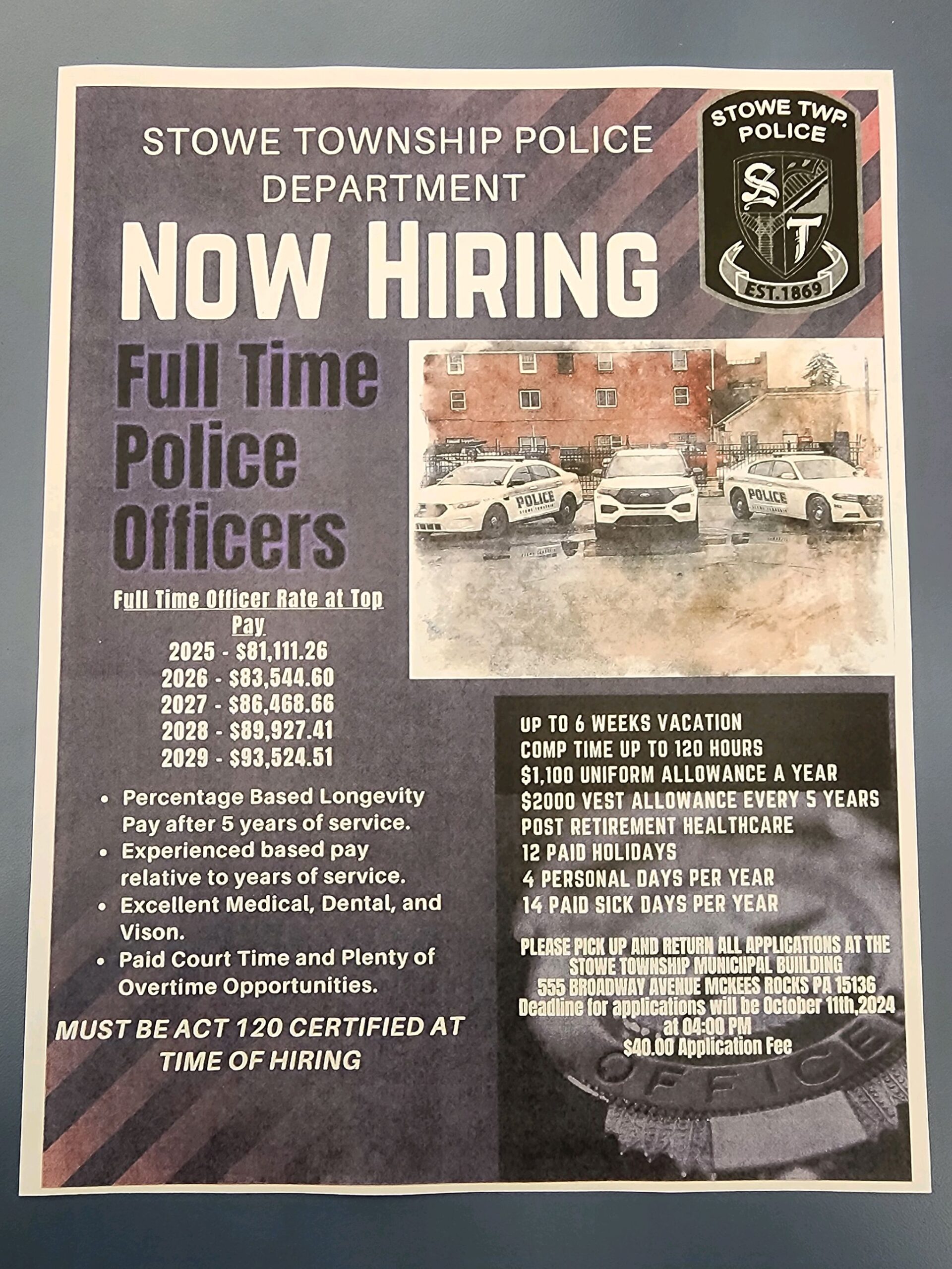 Stowe PD Flyer